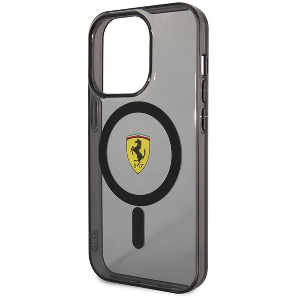 Etui Ferrari FEHMP14LURKK iPhone 14 Pro 6,1" czarny/black hardcase Translucent Magsafe Case