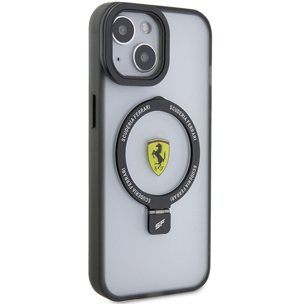 Etui Ferrari FEHMP15MUSCAK iPhone 15 Plus / 14 Plus 6.7" czarny/black hardcase Ring Stand 2023 Collection MagSafe Case