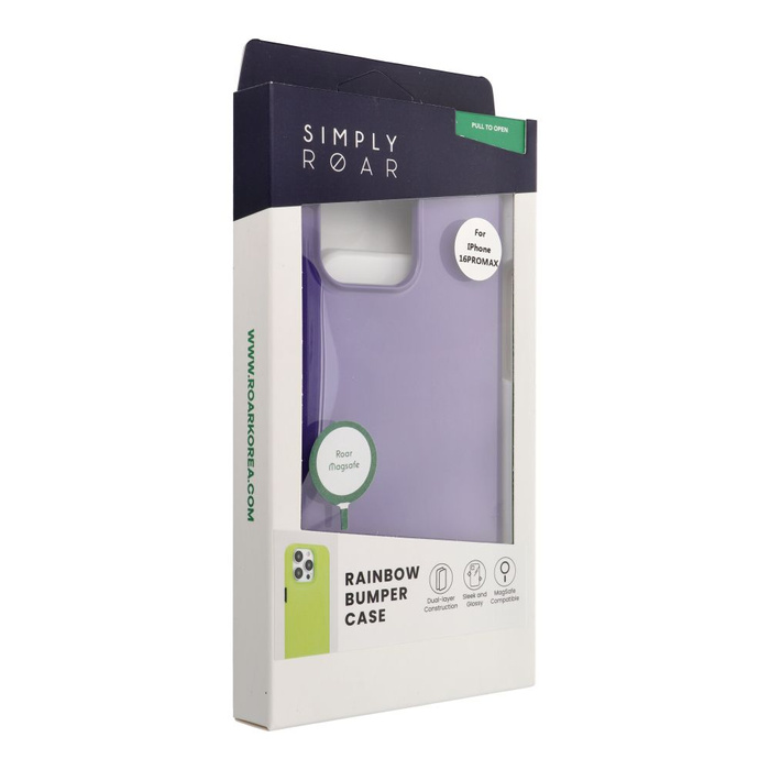 ROAR futerał RAINBOW BUMPER kompatybilny z MagSafe do IPHONE 16 Pro Max fioletowy