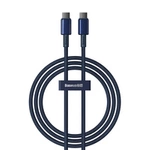 Kabel Baseus Tungsten Gold USB-C / USB-C 100W 1m - granatowy