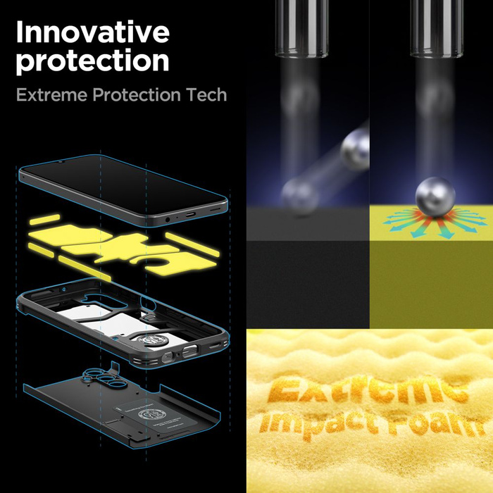 Etui Spigen Tough Armor Samsung Galaxy A15 4g / 5g Black Case