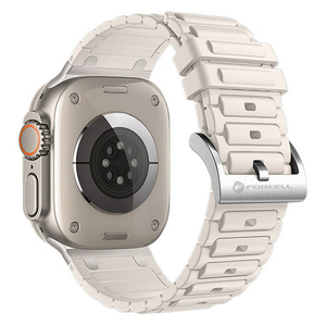 Pasek do Apple Watch Forcell F-Design FA06 silikon 42 / 44 / 45 / 49 mm biały