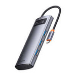 Stacja dokująca HUB Baseus Metal Gleam Series 4 w 1 USB Typ C - 4 x USB 3.2 Gen. 1 (WKWG070013)