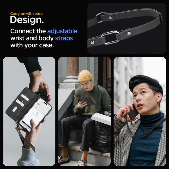 Etui Spigen Wallet ”s” Pro iPhone 15 Pro Black Case