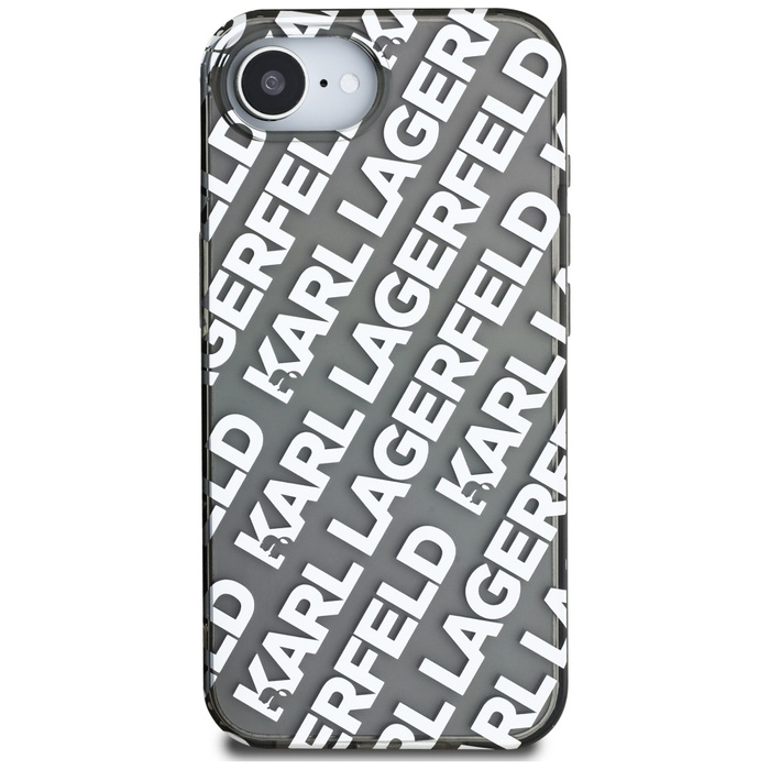 Etui Karl Lagerfeld IML Repeat Logo do   iPhone 16e srebrny