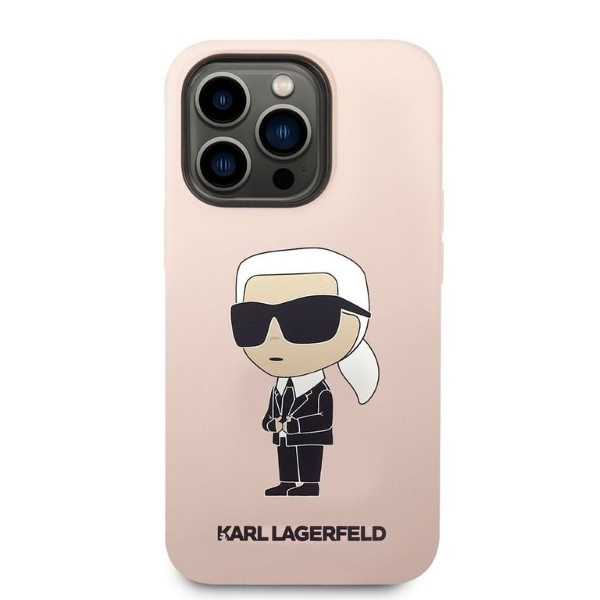 Etui KARL LAGERFELD Apple iPhone 14 Pro Max Silicone Ikonik Różowy Hardcase