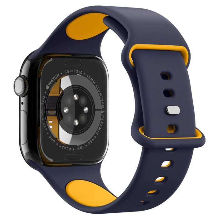 PASEK SPIGEN APPLE WATCH 6 / 7 / 8 / 9 / 10 / SE / ULTRA 1 / 2 (44 / 45 / 46 / 49 MM) NANO POP BLUEBERRY GRANATOWY