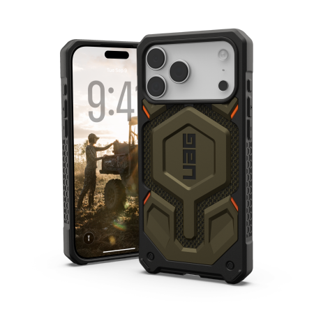 UAG Monarch Pro - etui do iPhone 17 Pro Max kompatybilne z MagSafe (kevlar element green)