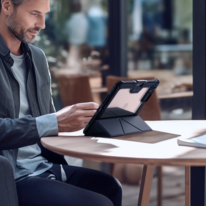 Nillkin Bumper PRO Protective Stand Case Multi-angle for iPad Pro 12.9 2020/2021/2022/ Air 13 2024 Black