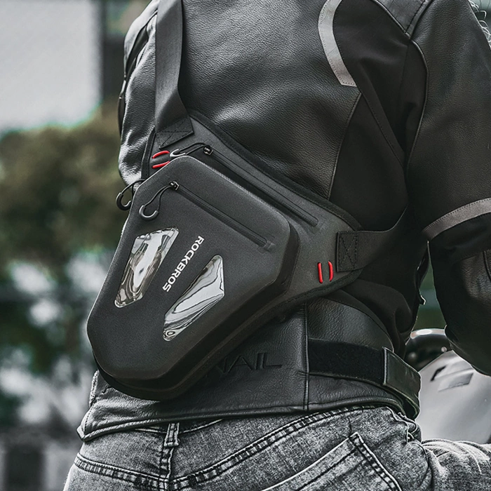 Torba motocyklowa Rockbros na nogę, udo, pas, ramię - czarna
