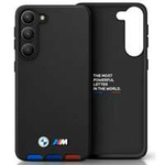 Etui BMW BMHCS23L22PTDK S23 Ultra S918 czarny/black Leather Stamp Tricolor Case