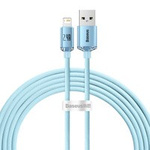 Baseus Crystal Shine Series kabel USB - Lightning 2,4A 20W 2m niebieski (CAJY001203)