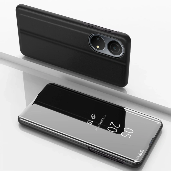 Clear View Case etui Honor X8 pokrowiec z klapką czarne