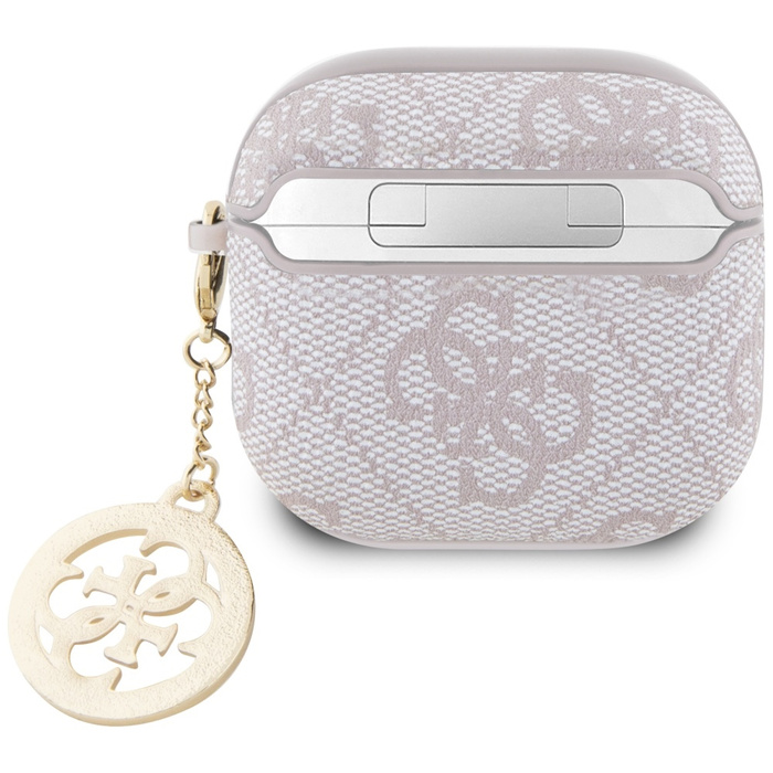 Etui Guess 4G Strass Charm do AirPods 4   różowy