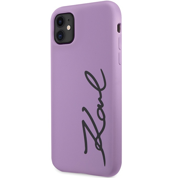 Etui Karl Lagerfeld KLHCN61SKSVGU iPhone 11  6.1" purpurowy/purple hardcase Silicone Signature Case