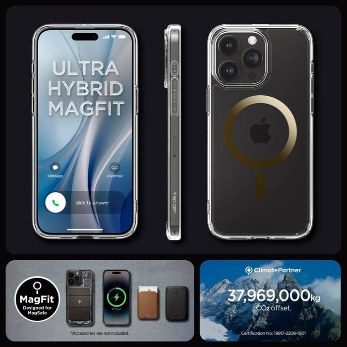 Etui iPhone 15 Pro Max Spigen Ultra Hybrid Mag Magsafe Gold Case