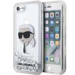 Etui Karl Lagerfeld KLHCI8LNKHCH iPhone 7/8/ SE 2020/2022 srebrny/silver hardcase Glitter Karl Head Case