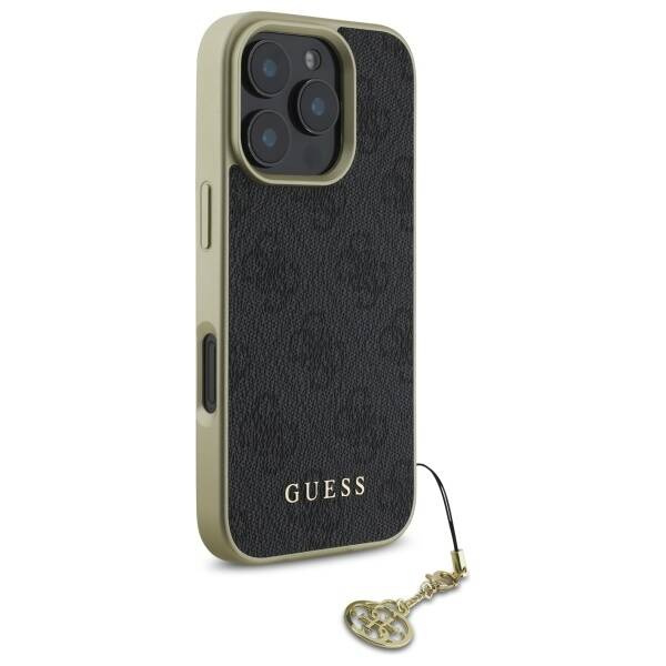 Etui Guess iPhone 16 Pro Max czarny/black hardcase 4G Charms Collection