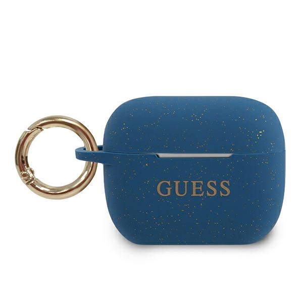 Etui GUESS Apple AirPods Pro Silicone Glitter Niebieski Case