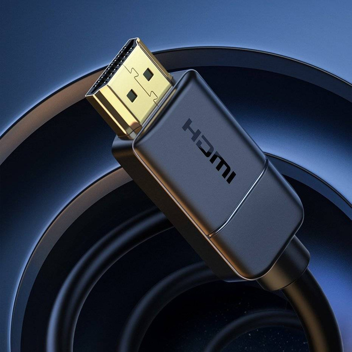 Baseus kabel przewód HDMI 2.0 4K 60 Hz 3D HDR 18 Gbps 1m czarny (CAKGQ-A01)