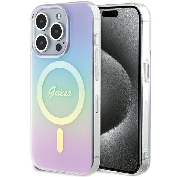 Etui Guess GUHMP15XHITSU iPhone 15 Pro Max 6.7" fioletowy/purple hardcase IML Iridescent MagSafe Case