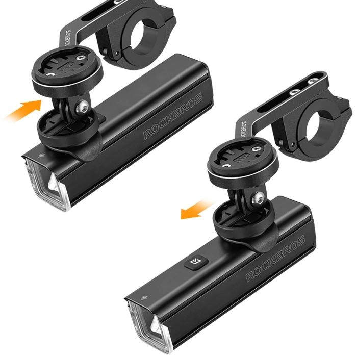 Lampka rowerowa przednia Rockbros 24610002001 1000 lm + kabel USB-C - USB-A - czarna