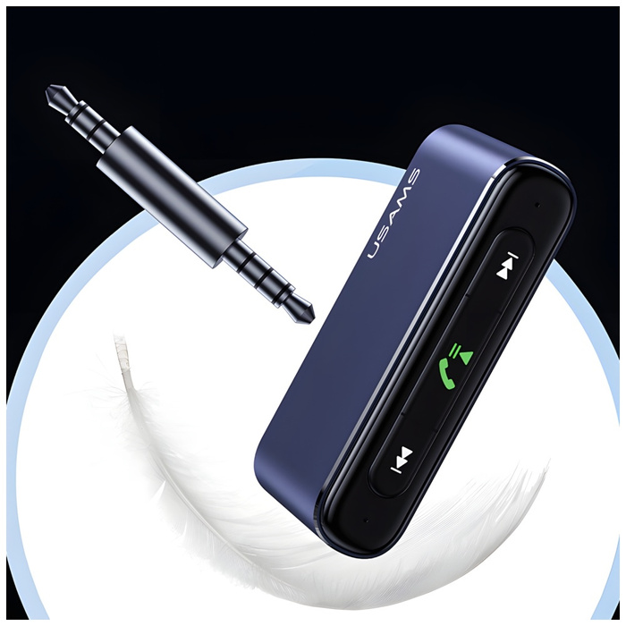 USAMS Adapter audio Bluetooth 5.0 - jack 3.5mm szary/grey SJ519JSQ01 (US-SJ519)