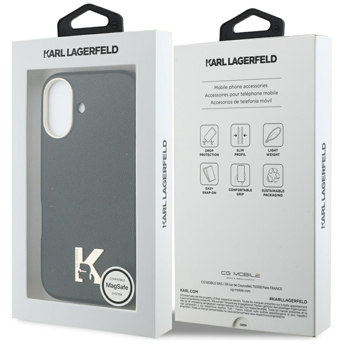 Etui Karl Lagerfeld Karl Head Logo       MagSafe do iPhone 17 czarny