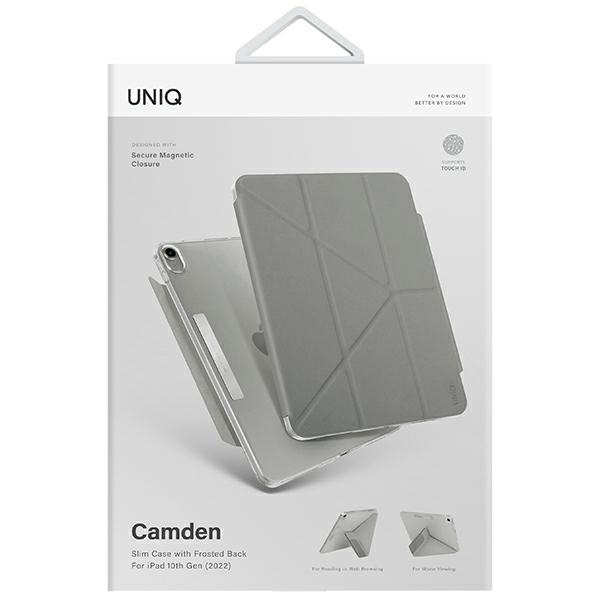 UNIQ etui Camden iPad 10 gen. (2022) szary/grey fossil Antimicrobial