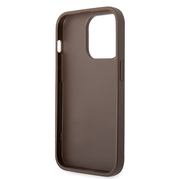 Etui Guess GUHCP15L4GMGBR iPhone 15 Pro 6.1" brązowy/brown hardcase 4G Big Metal Logo Case
