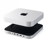 Satechi Aluminum Hub - aluminiowa podstawka do Mac Mini z Hub USB-C (USB-C, 3x USB-A, czytnik kart micro/SD, jack port) (silver)