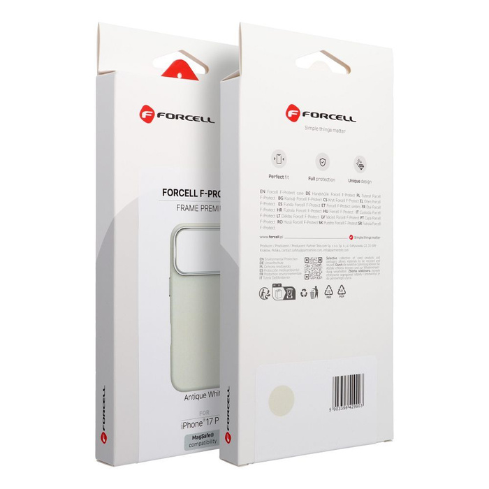 Etui na iPhone 17 PRO MAX Forcell F-Protect Frame Premium zgodny z MagSafe antique white 0INT