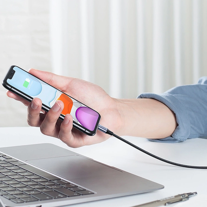 Kabel Lightning do USB UGREEN 2.4A US199, 1.5m (czarny)