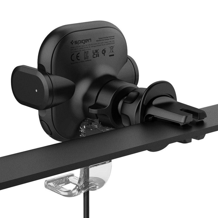 Uchwyt Spigen Uts12w Onetap Universal Vent Car Mount Wireless Charger Black