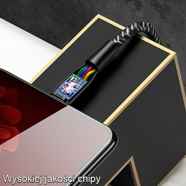 USAMS Kabel pleciony U41 MicroUSB/USB Fast Charge 1m czerwony/red SJ393USB02 (US-SJ393)