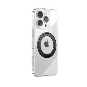 Etui Joyroom JR-16JL6 na iPhone 16 Pro Max ultracienkie kompatybilne z MagSafe z ringiem-podstawką 360° - czarne