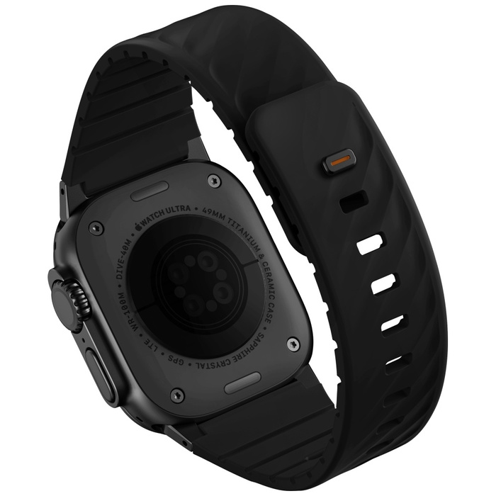 Pasek UNIQ Fluo Apple Watch 49/46/45/44/42/41/40mm Magnetic Czarny