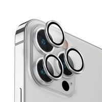 UNIQ Optix Aluminium Camera Lens Protector iPhone 14 Pro 6.1" / 14 Pro Max 6.7" sterling silver szkło na obiektyw aparatu z aplikatorem