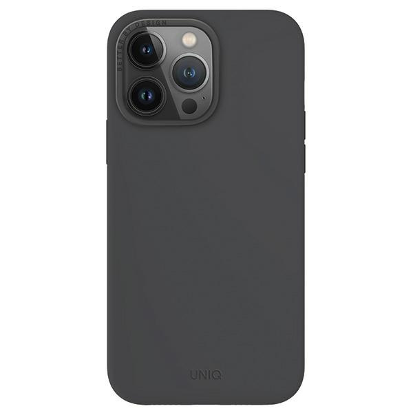 Etui UNIQ etui Lino Hue iPhone 15 Pro Max 6.7" Magclick Charging szary/charcoal grey Case