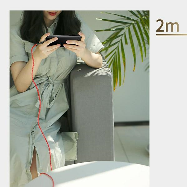 USAMS Kabel pleciony U41 MicroUSB/USB Fast Charge 2m czerwony/red SJ396USB02 (US-SJ396)