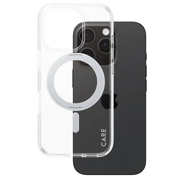 Etui CARE by PanzerGlass Feature Kickstand Case iPhone 16 Pro 6.3" srebrny/silver MagSafe 1326
