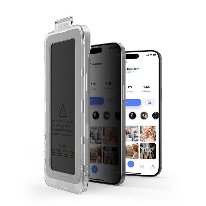 SZKŁO PRYWATYZUJĄCE TECH-PROTECT IPHONE 14 PRO QUICK SET SPY+ 2-PACK  PRIVACY