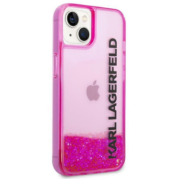Etui KARL LAGERFELD Apple iPhone 14 Plus Liquid Glitter Elong Różowy Hardcase