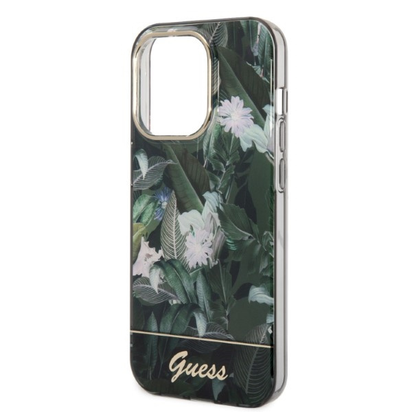 Etui GUESS Apple iPhone 14 Pro Jungle Collection Zielony Hardcase