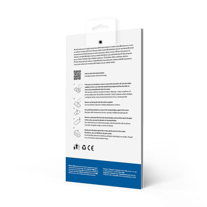 Szkło hartowane do iPhone 16 PRO / 17 / 17 PRO (full glue) Blue Star 5D czarne