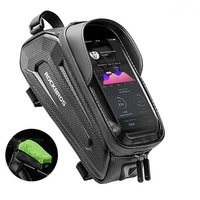 Sakwa rowerowa Rockbros B68 na ramę pancerna z pokrowcem na telefon 1.5l - czarna