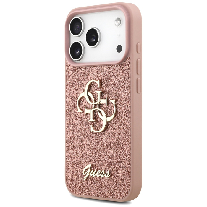 Etui Guess Fixed Glitter Big 4G do       iPhone 17 Pro różowy