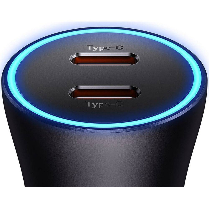 Baseus Golden Contactor Pro ładowarka samochodowa 2x USB-C 40W szary (CGJP000013)