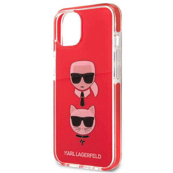 Etui KARL LAGERFELD Apple iPhone 13 Mini Karl&Choupette Head Czerwony Hardcase