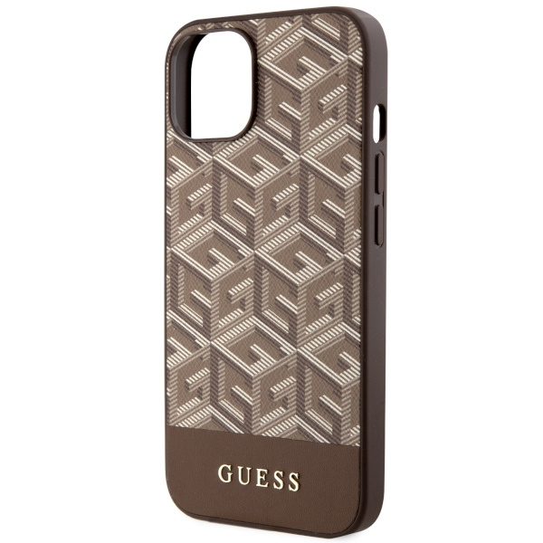 Etui Guess GUHMP14MHGCFSEW iPhone 14 Plus 6,7" brązowy/brown hard case GCube Stripes MagSafe Case